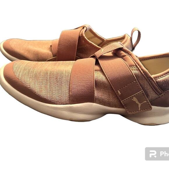 Puma sneakers athletic Soft Foam Optimal Comfort Slip on soft pink/mauve  Sz 7.5 - Picture 2 of 13